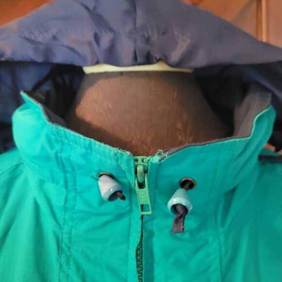Himalaya Teal & Navy Hooded Windbreaker Jacket XL - Picture 3 of 7